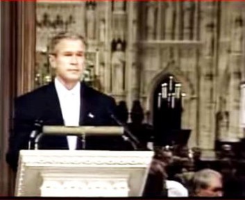 George Bush discorso in Cattedrale